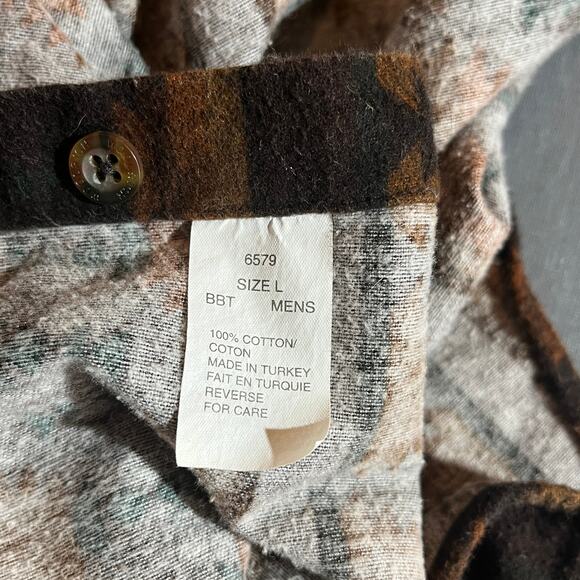 Woolrich Shirt Mens Large Brown Aztec Southwestern Flannel‎ Button Long Sleeves - Picture 6 of 9